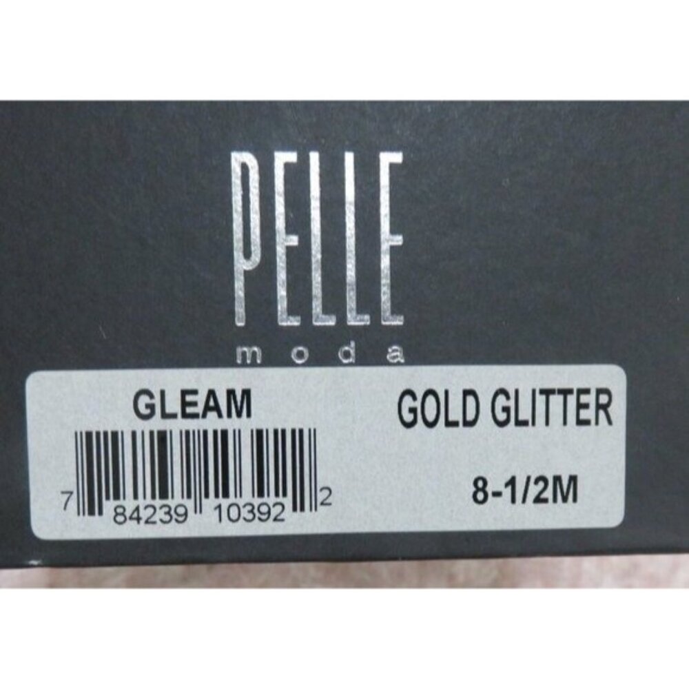 PELLE MODA Gleam Gold Glitter Slingback Pumps Heels size 8.5 Sexy Stilettos - Picture 11 of 14
